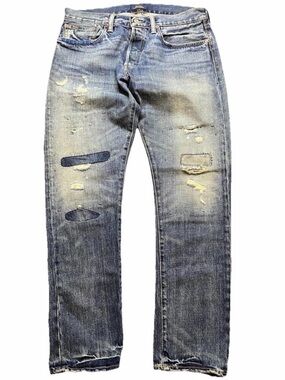 Polo Ralph Lauren Men’s 31x30 Sullivan Slim Distressed Patchwork Jeans